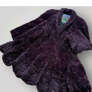 Elegant Deep Purple Teddy Jacket
